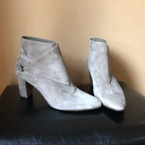 Manolo Blahnik Grey Suede Booties